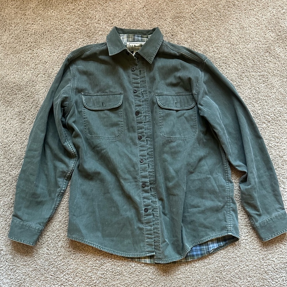 L.L.Bean Hurricane Flannel Lined Shirt - Men’s Medium